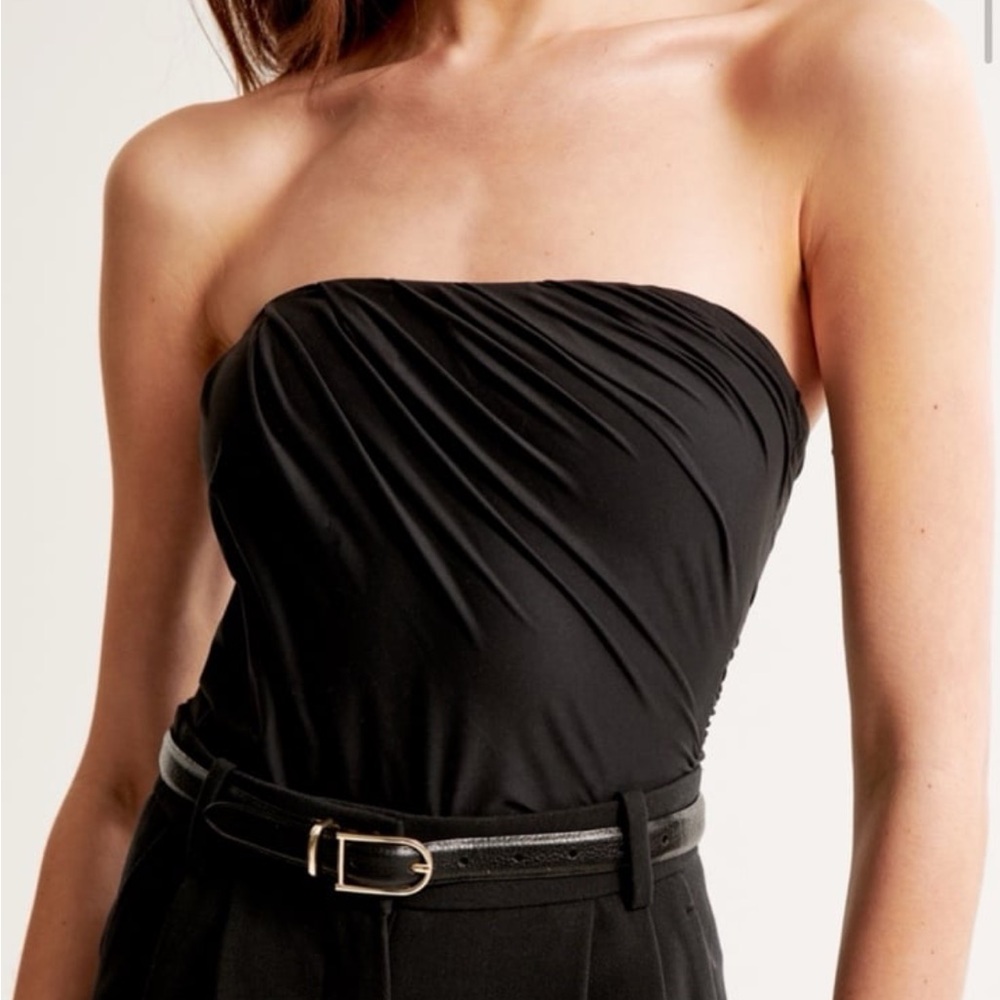 Abercrombie & Fitch Black Strapless Top